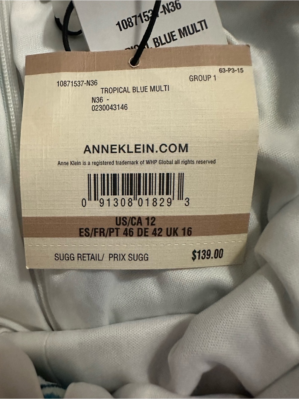 Anne Klein Floral Halter Midi Dress Blue Multi Tie Waist NWT Women's 12 - Picture 10 of 11